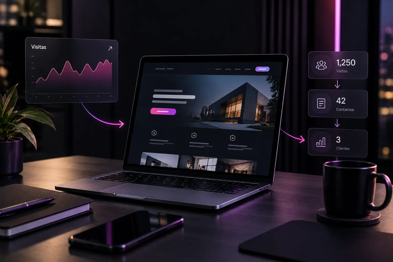 Página web con visitas que no genera suficientes clientes